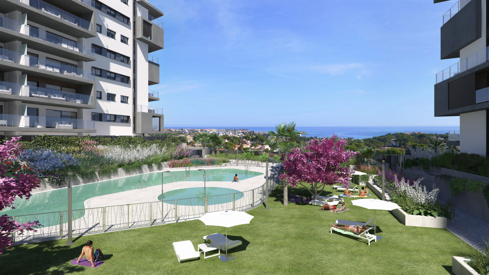 Appartement met uitzicht op zee in Orihuela Costa