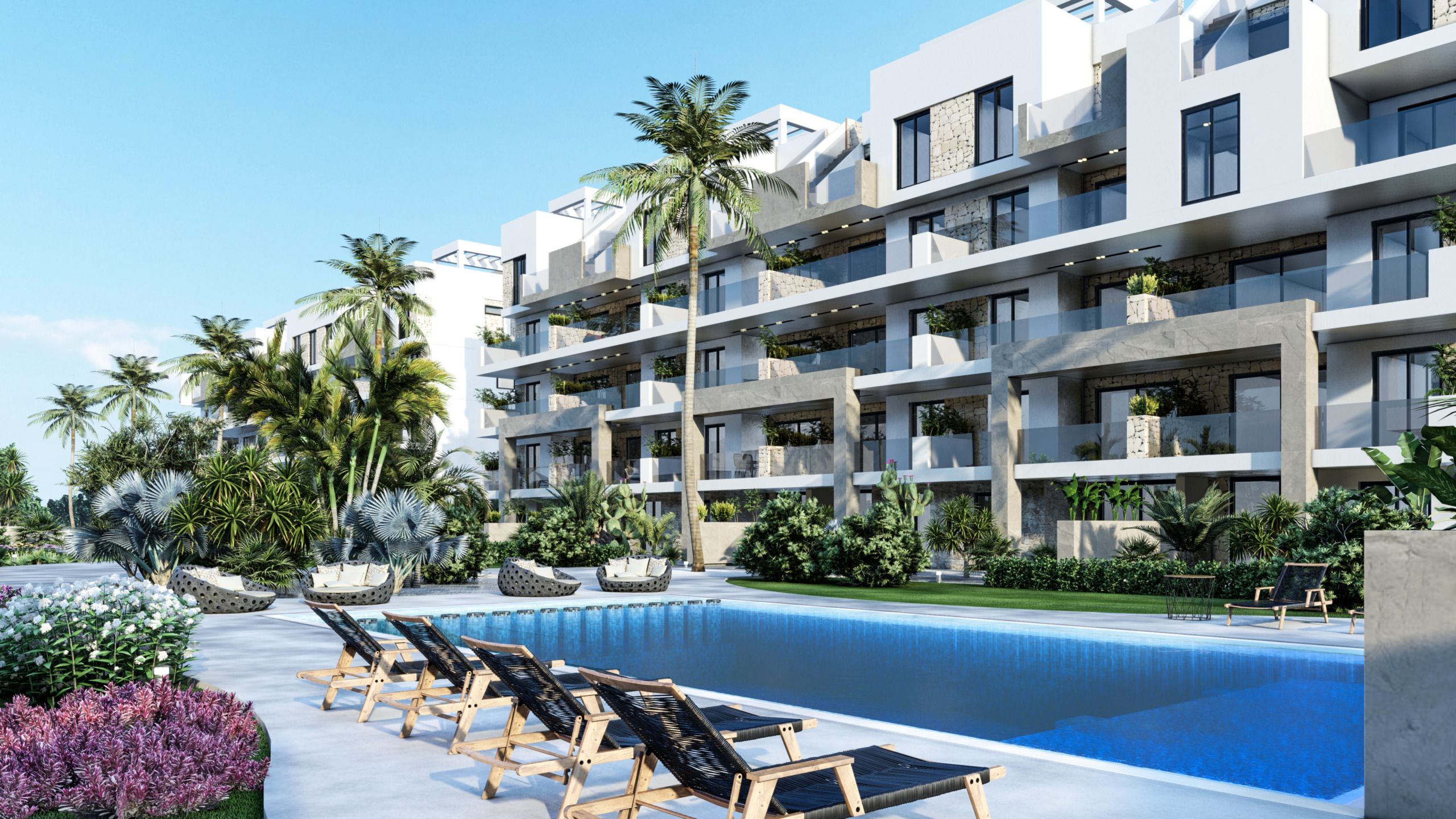 Appartementencomplex met gemeenschappelijk zwembad, fitnessruimte en SPA in Guardamar del Segura