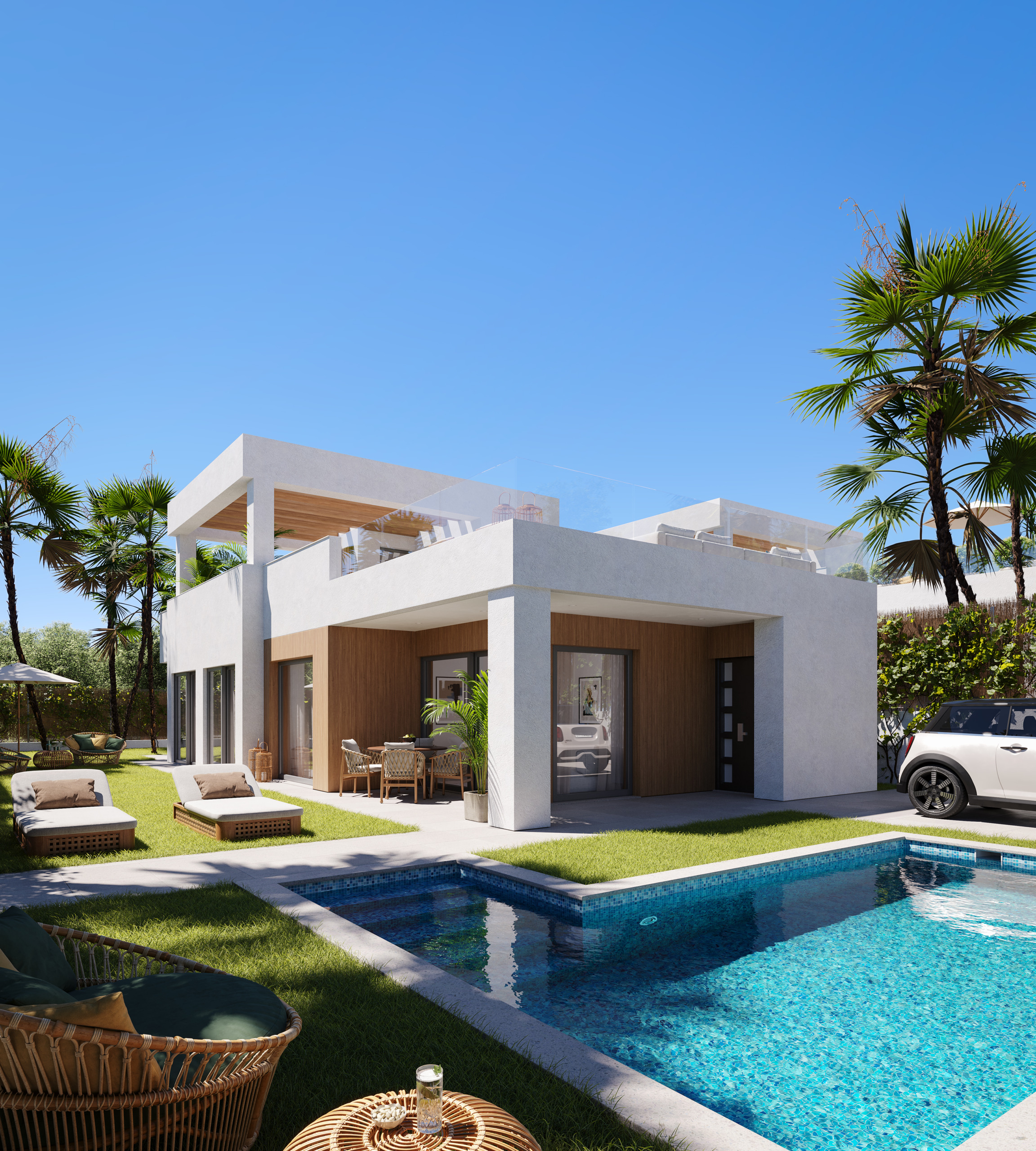 Modern homes with sea views in Finestrat