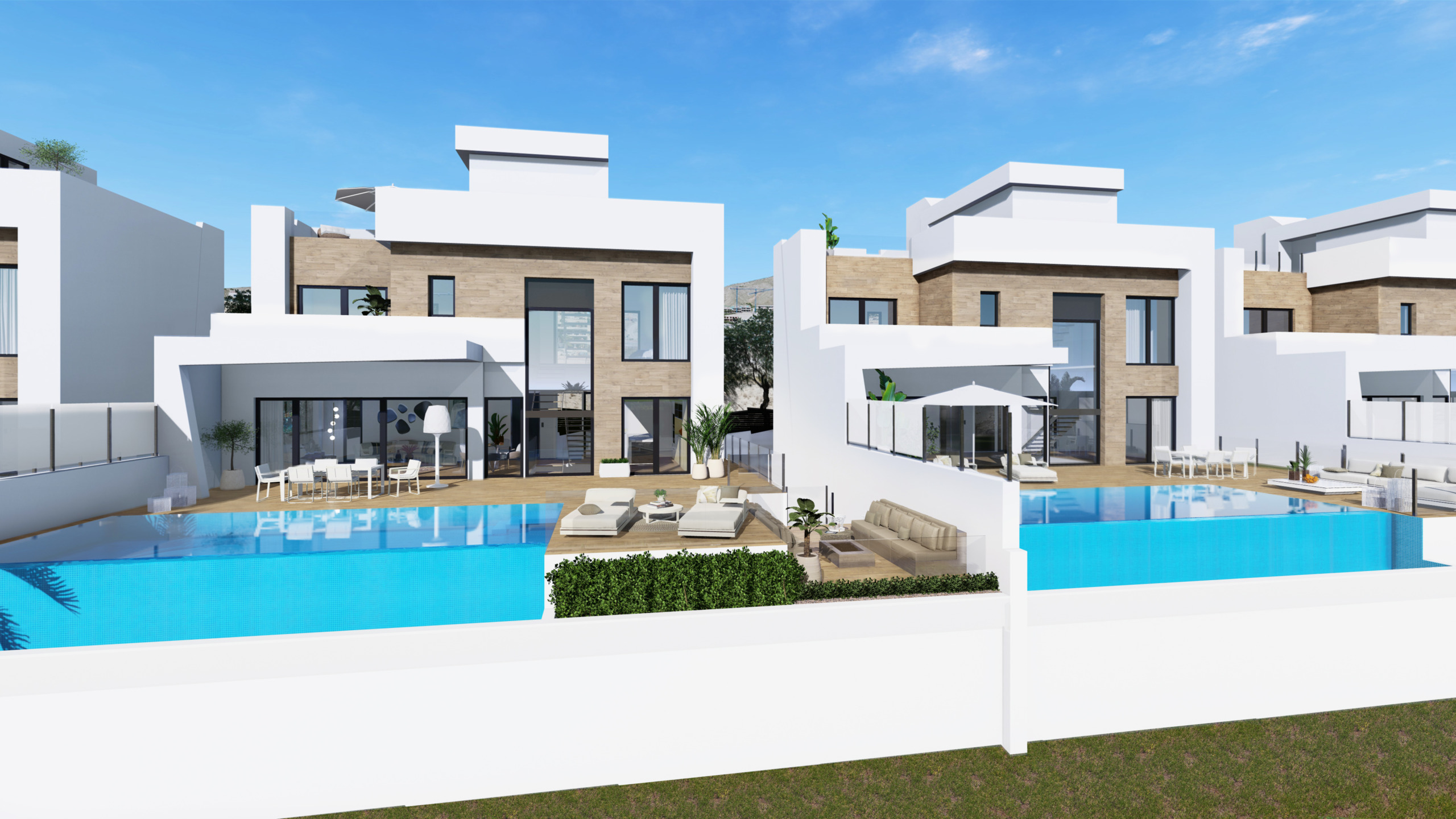 Luxury detached villas in Finestrat with sea views and infinity pool