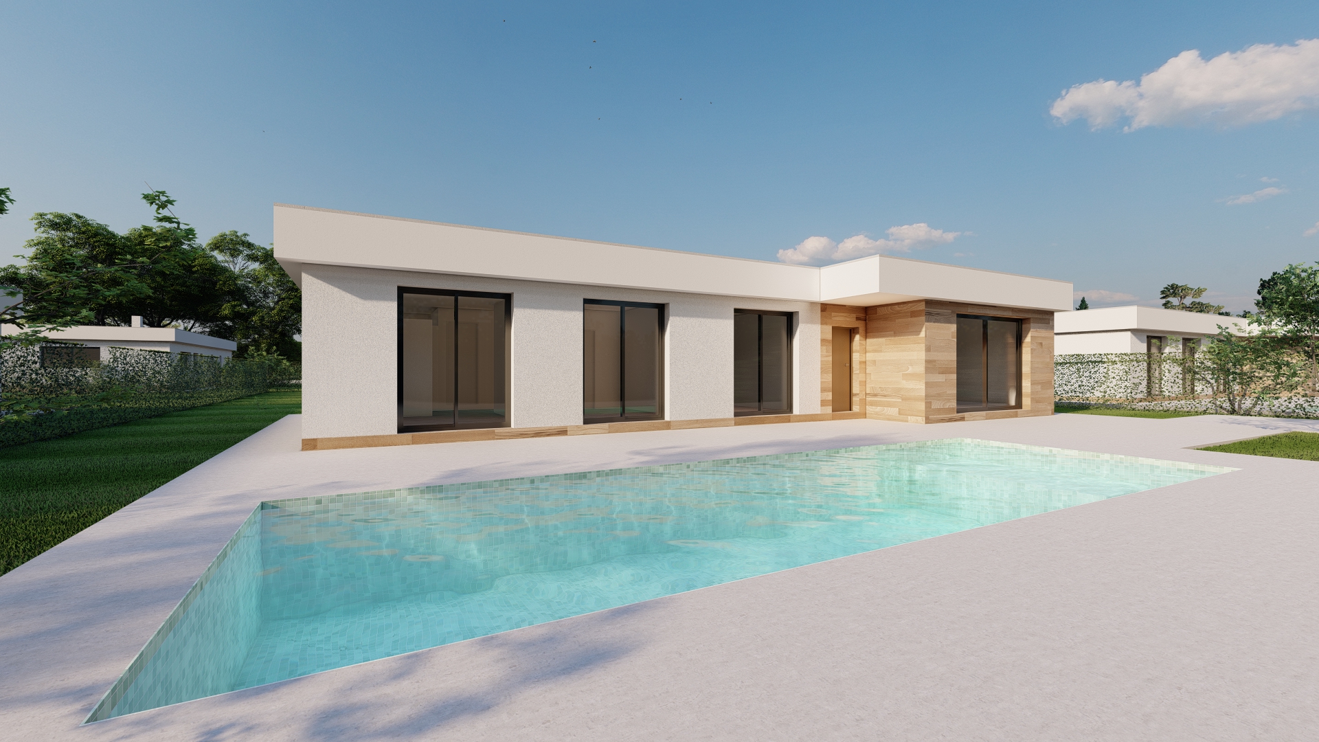 Detached villas on plots of more than 1000 m2 in Calasparra