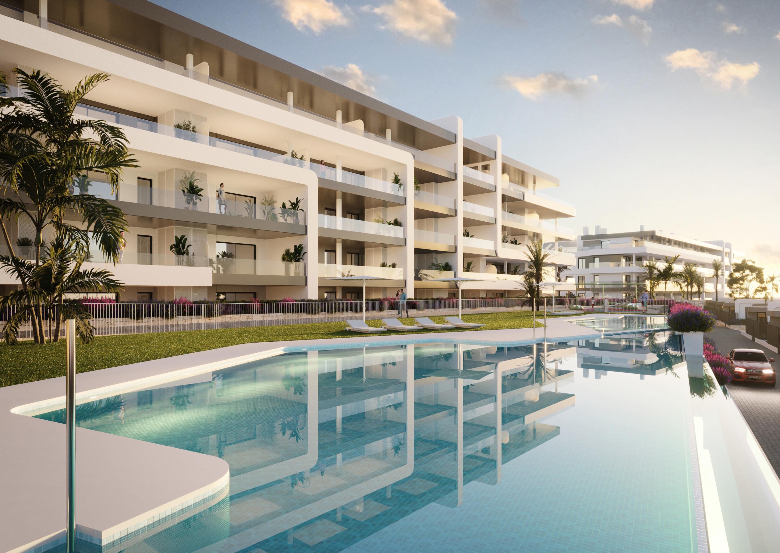 Appartementen met zeezicht en zicht op de golfbaan in Bonalba, Mutxamel