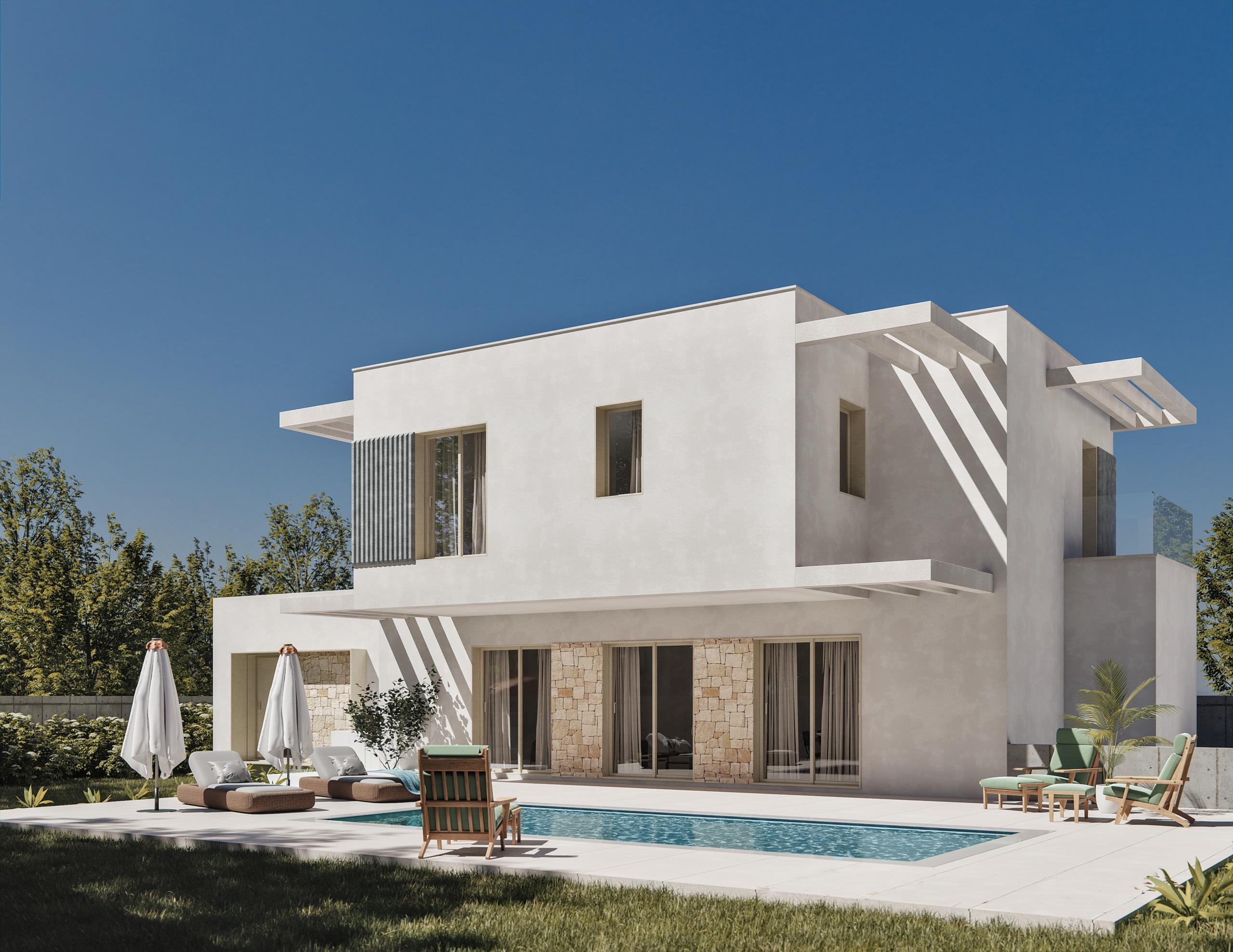 Villas llave en mano, con vistas al skyline de Benidorm, en Finestrat