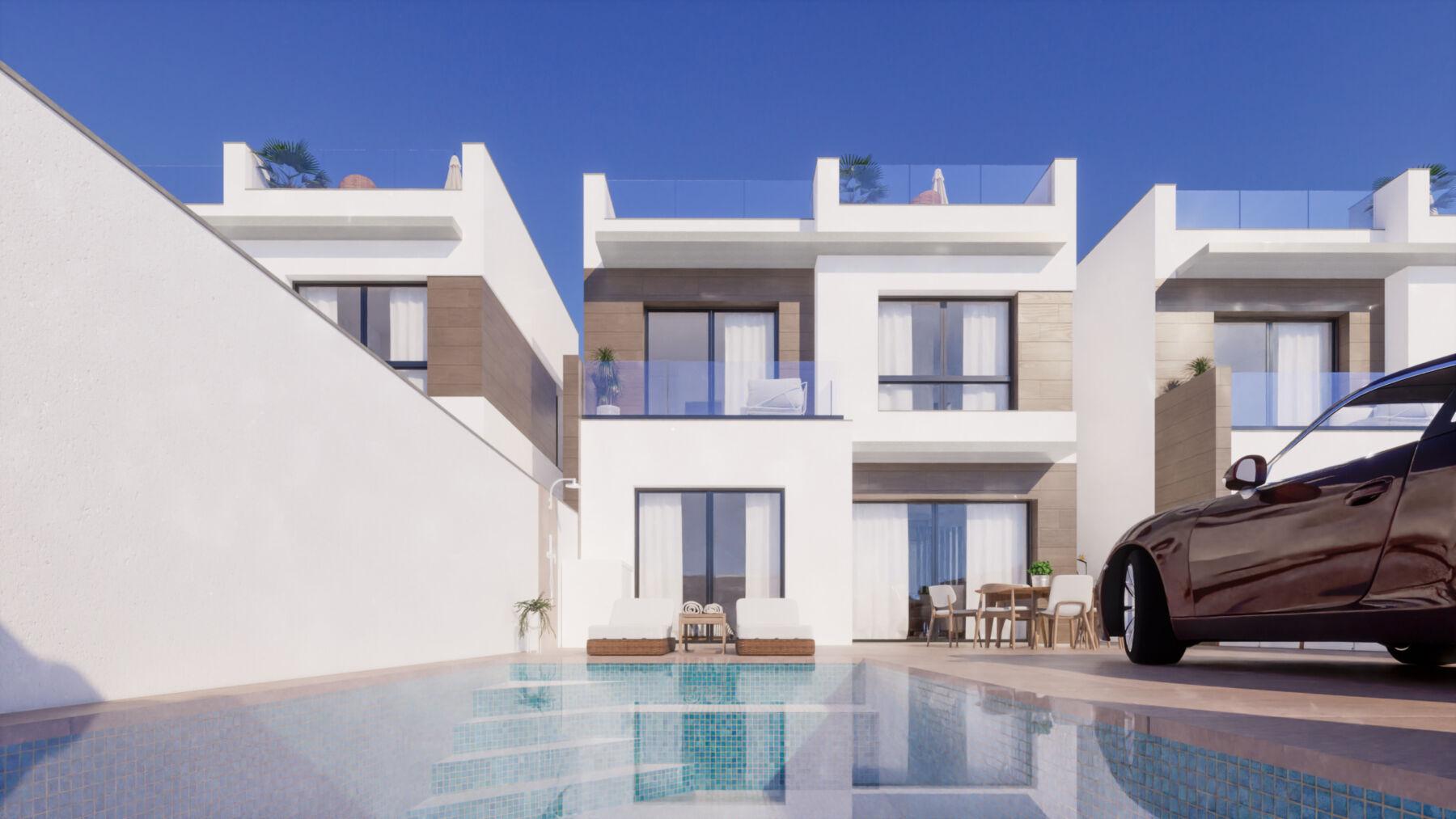 104546-Residentie met exclusieve vrijstaande villa's in Benijófar