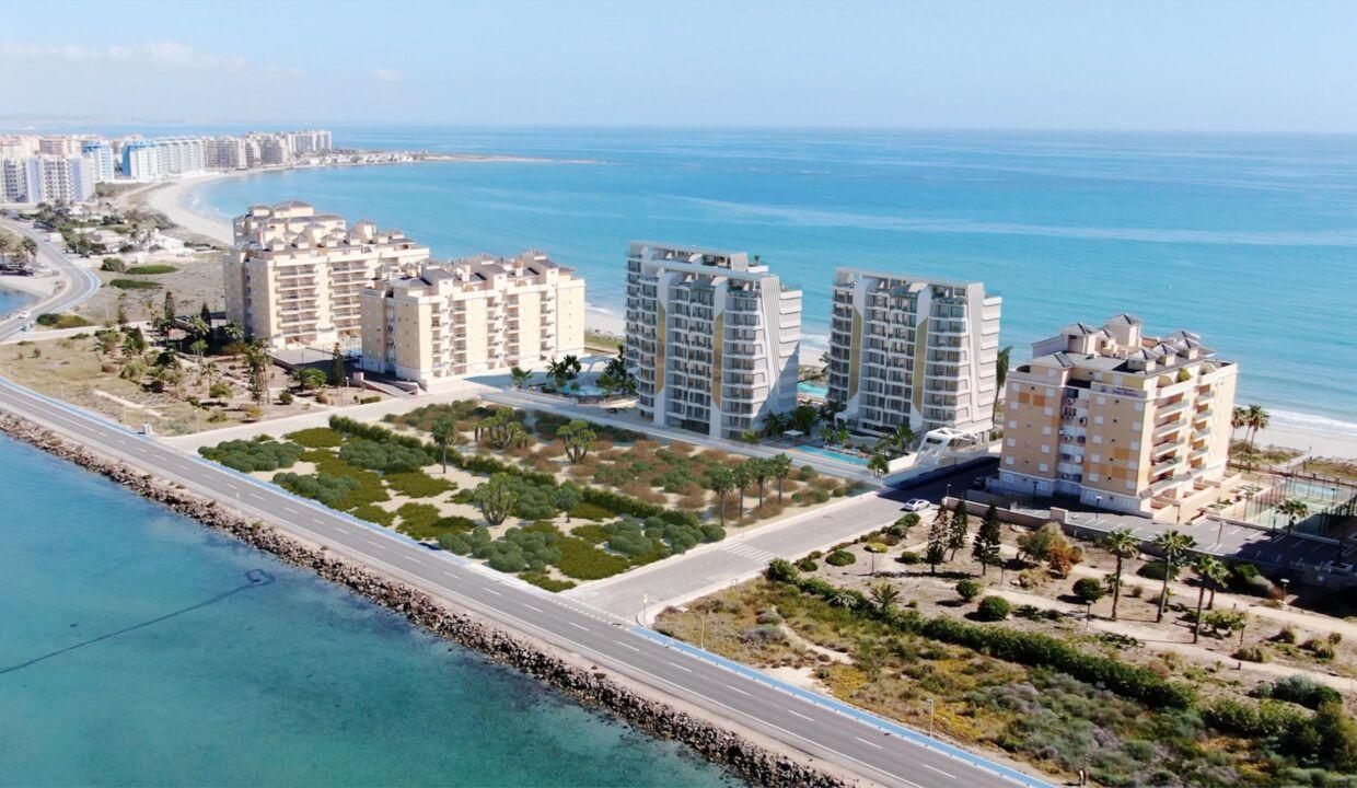 110942-Apartamenty w pierwszej linii brzegowej z widokiem na morze w La Manga