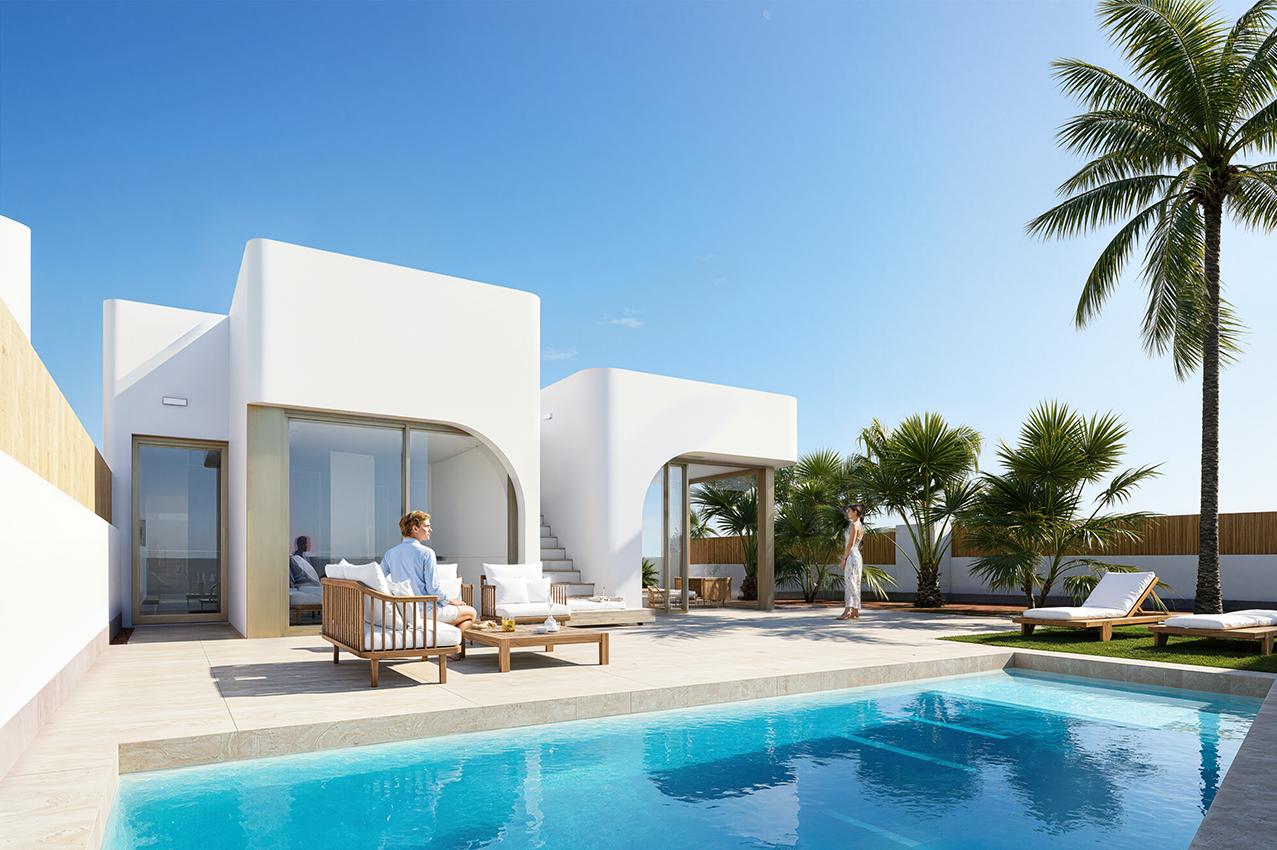 131795-Vrijstaande villa’s met uitzicht op de golfbaan in Los Alcázares