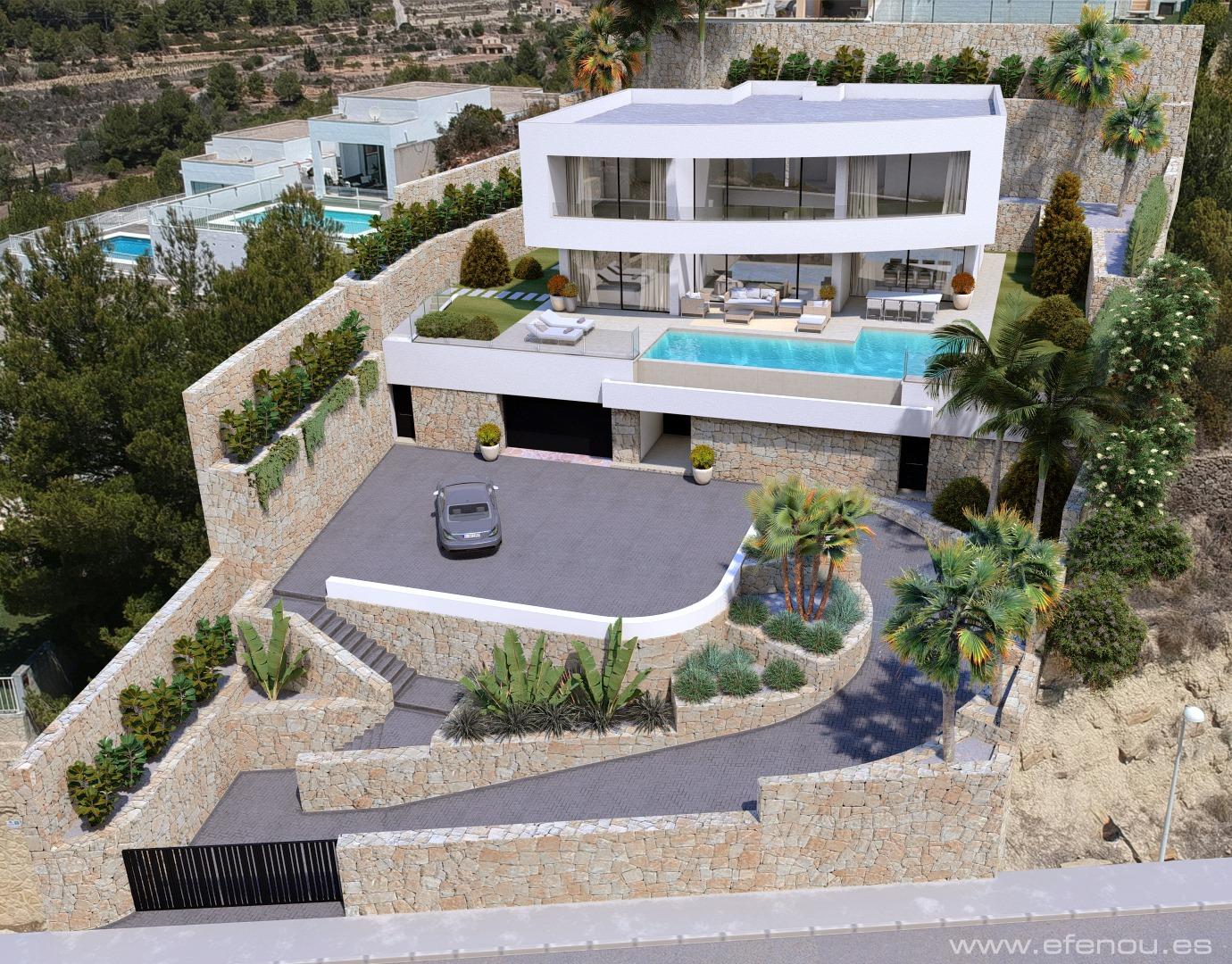 136436-Ruime moderne villa met spectaculaire zeezicht in Calpe